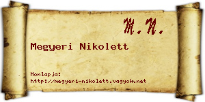 Megyeri Nikolett névjegykártya