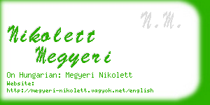 nikolett megyeri business card